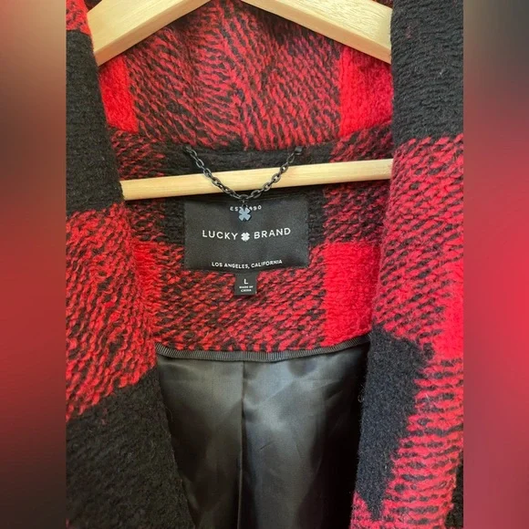 Lucky Brand Buffalo Check Coat | Large - Picture 12 of 13